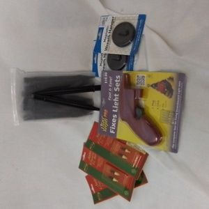 Holiday decor stakes, flashing bulbs,magnetic wreath hangers & Light Keeper Pro